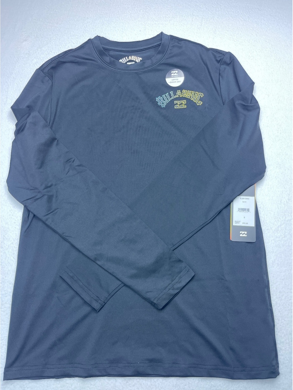 Billabong Men's Long Sleeve Quick Dry UPF50 Shirt Black Size S